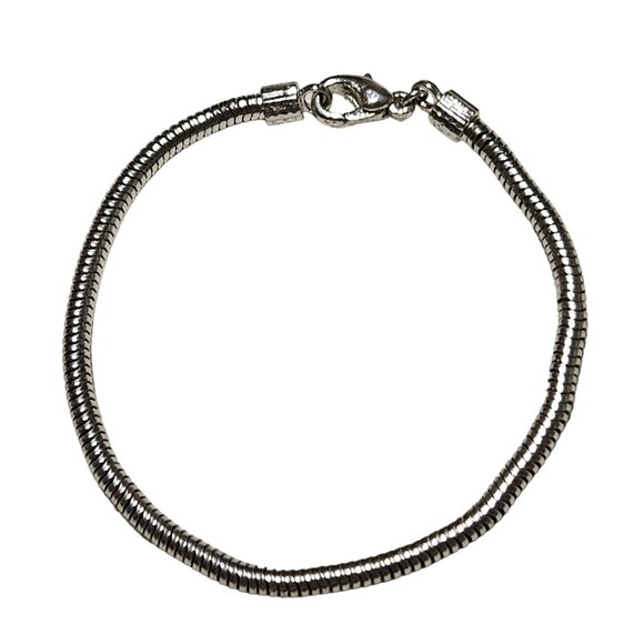 Elegant Silver Tone Snake Chain Bracelet Classic Minimalist Fashion Jewelry Wome - Picture 1 of 4